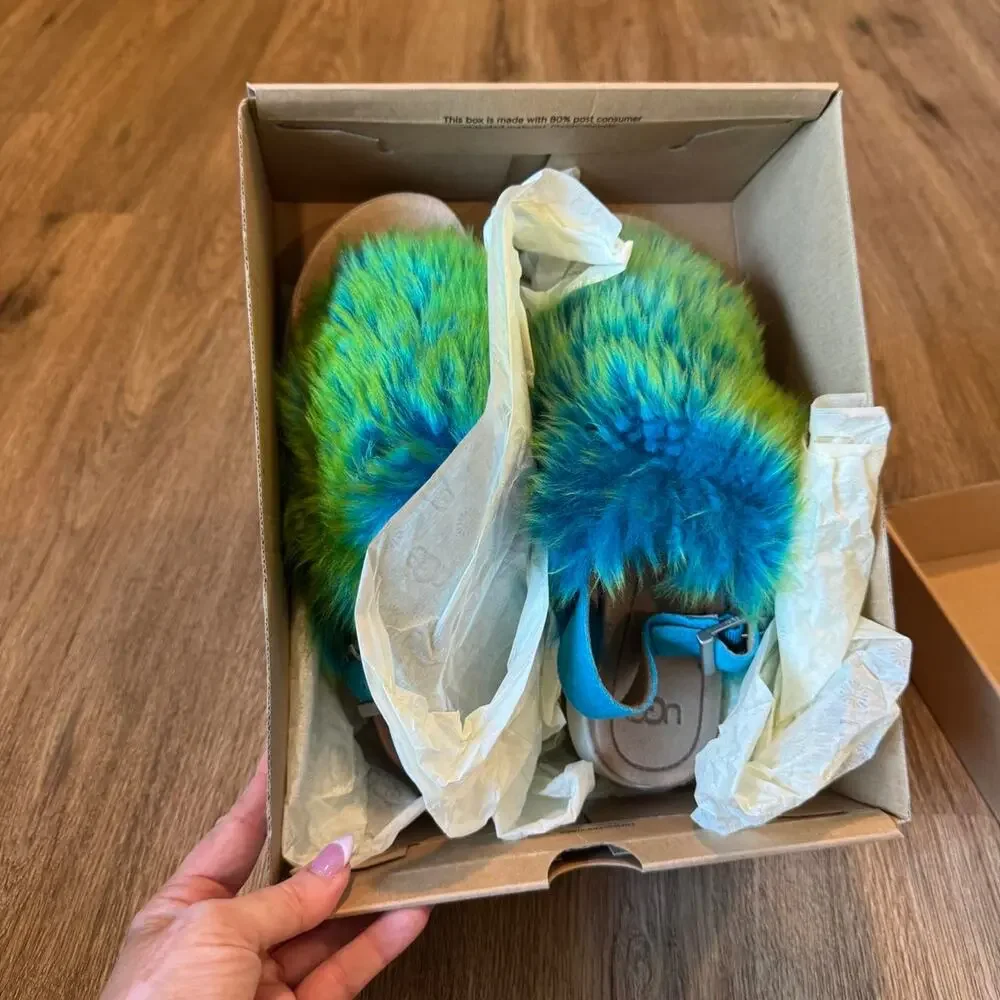 Tie Dye Ugg Sandals SZ 9 W/ BOX